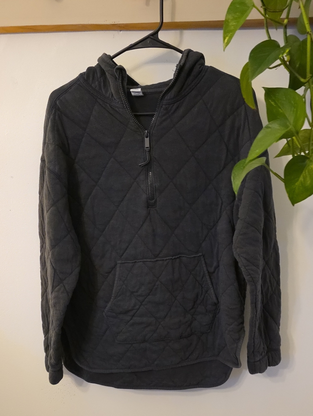 Old Navy Black Women's Quilted Half Zip